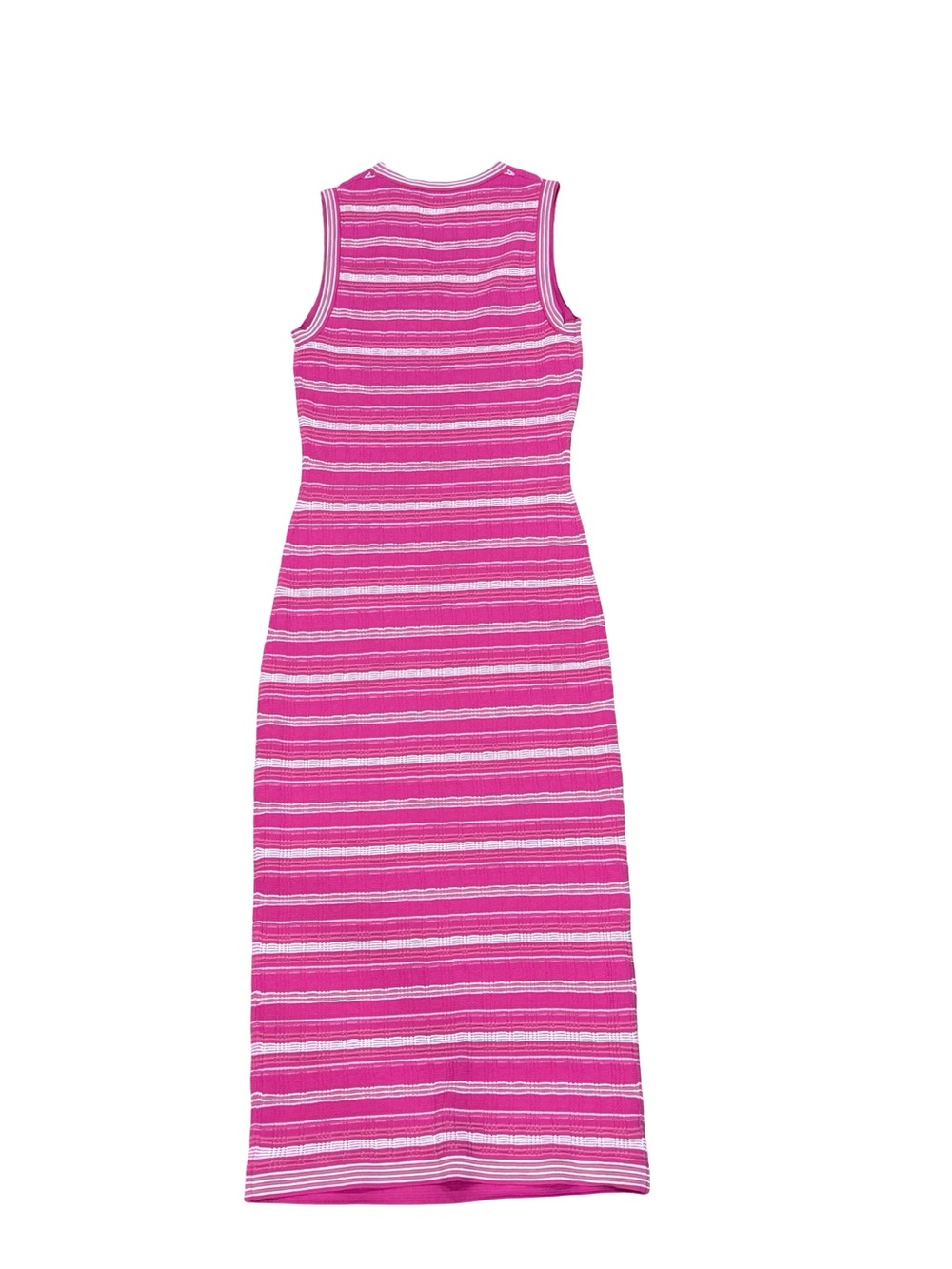 ๐ NWT Theory Carnation Multi Stripe Rib Knit Midi Tank Dress XS Sweater Crepe - Picture 12 of 14
